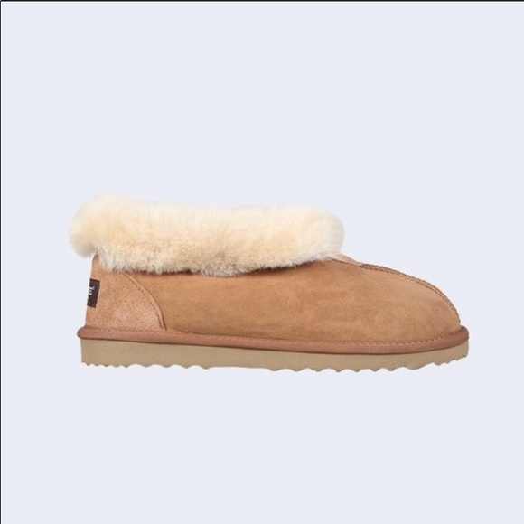 Roozee Men Mate Sherling Slipper Booties Chestnut - Picture 2 of 8